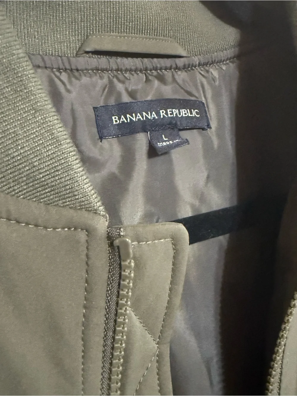 Banana Republic Olive Green Men's Bomber Jacket